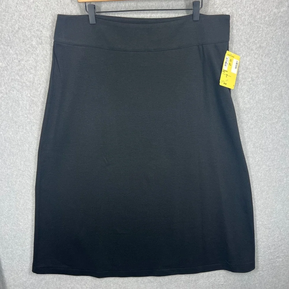 Lauren Ralph Lauren Skirt Women‎ XL Black Beacon F Wool Blend Knit Pencil NWT